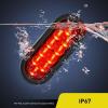 imageNilight Trailer Tail Light 2PCS 59Inch Teardrop 35 LED Amber Chrome Bezel Marker Clearance Brake Turn Signal Running Taillight IP67 Waterproof for Trailer Truck Pickup Camper RVRed
