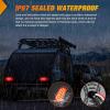 imageNilight Trailer Tail Light 2PCS 59Inch Teardrop 35 LED Amber Chrome Bezel Marker Clearance Brake Turn Signal Running Taillight IP67 Waterproof for Trailer Truck Pickup Camper RV44Inch Red 2Pcs
