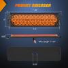imageNilight Trailer Tail Light 2PCS 59Inch Teardrop 35 LED Amber Chrome Bezel Marker Clearance Brake Turn Signal Running Taillight IP67 Waterproof for Trailer Truck Pickup Camper RV75Inch Amber 2Pcs