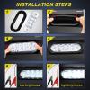 imageNilight Trailer Tail Light 2PCS 59Inch Teardrop 35 LED Amber Chrome Bezel Marker Clearance Brake Turn Signal Running Taillight IP67 Waterproof for Trailer Truck Pickup Camper RVWhite