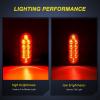 imageNilight Trailer Tail Light 2PCS 59Inch Teardrop 35 LED Amber Chrome Bezel Marker Clearance Brake Turn Signal Running Taillight IP67 Waterproof for Trailer Truck Pickup Camper RVRed