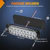 imageNilight Trailer Tail Light 2PCS 59Inch Teardrop 35 LED Amber Chrome Bezel Marker Clearance Brake Turn Signal Running Taillight IP67 Waterproof for Trailer Truck Pickup Camper RV55Inch White 2Pcs