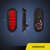 imageNilight Trailer Tail Light 2PCS 59Inch Teardrop 35 LED Amber Chrome Bezel Marker Clearance Brake Turn Signal Running Taillight IP67 Waterproof for Trailer Truck Pickup Camper RVRedWhite 6Pcs