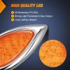 imageNilight Trailer Tail Light 2PCS 59Inch Teardrop 35 LED Amber Chrome Bezel Marker Clearance Brake Turn Signal Running Taillight IP67 Waterproof for Trailer Truck Pickup Camper RV59Inch Amber 2Pcs