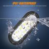 imageNilight Trailer Tail Light 2PCS 59Inch Teardrop 35 LED Amber Chrome Bezel Marker Clearance Brake Turn Signal Running Taillight IP67 Waterproof for Trailer Truck Pickup Camper RVRedWhite 6Pcs
