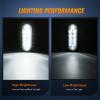 imageNilight Trailer Tail Light 2PCS 59Inch Teardrop 35 LED Amber Chrome Bezel Marker Clearance Brake Turn Signal Running Taillight IP67 Waterproof for Trailer Truck Pickup Camper RVRedWhite 6Pcs