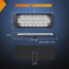 imageNilight Trailer Tail Light 2PCS 59Inch Teardrop 35 LED Amber Chrome Bezel Marker Clearance Brake Turn Signal Running Taillight IP67 Waterproof for Trailer Truck Pickup Camper RV55Inch White 2Pcs