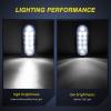 imageNilight Trailer Tail Light 2PCS 59Inch Teardrop 35 LED Amber Chrome Bezel Marker Clearance Brake Turn Signal Running Taillight IP67 Waterproof for Trailer Truck Pickup Camper RVWhite