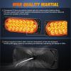 imageNilight Trailer Tail Light 2PCS 59Inch Teardrop 35 LED Amber Chrome Bezel Marker Clearance Brake Turn Signal Running Taillight IP67 Waterproof for Trailer Truck Pickup Camper RV55Inch Amber 2Pcs