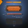 imageNilight Trailer Tail Light 2PCS 59Inch Teardrop 35 LED Amber Chrome Bezel Marker Clearance Brake Turn Signal Running Taillight IP67 Waterproof for Trailer Truck Pickup Camper RV55Inch Amber 2Pcs