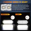 imageNilight Trailer Tail Light 2PCS 59Inch Teardrop 35 LED Amber Chrome Bezel Marker Clearance Brake Turn Signal Running Taillight IP67 Waterproof for Trailer Truck Pickup Camper RV55Inch White 2Pcs