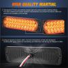 imageNilight Trailer Tail Light 2PCS 59Inch Teardrop 35 LED Amber Chrome Bezel Marker Clearance Brake Turn Signal Running Taillight IP67 Waterproof for Trailer Truck Pickup Camper RV75Inch Amber 2Pcs