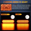 imageNilight Trailer Tail Light 2PCS 59Inch Teardrop 35 LED Amber Chrome Bezel Marker Clearance Brake Turn Signal Running Taillight IP67 Waterproof for Trailer Truck Pickup Camper RV75Inch Amber 2Pcs