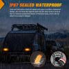 imageNilight Trailer Tail Light 2PCS 59Inch Teardrop 35 LED Amber Chrome Bezel Marker Clearance Brake Turn Signal Running Taillight IP67 Waterproof for Trailer Truck Pickup Camper RV44Inch Amber 2Pcs
