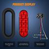 imageNilight Trailer Tail Light 2PCS 59Inch Teardrop 35 LED Amber Chrome Bezel Marker Clearance Brake Turn Signal Running Taillight IP67 Waterproof for Trailer Truck Pickup Camper RVRedWhite 6Pcs
