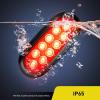 imageNilight Trailer Tail Light 2PCS 59Inch Teardrop 35 LED Amber Chrome Bezel Marker Clearance Brake Turn Signal Running Taillight IP67 Waterproof for Trailer Truck Pickup Camper RVRedWhite 4Pcs