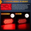 imageNilight Trailer Tail Light 2PCS 59Inch Teardrop 35 LED Amber Chrome Bezel Marker Clearance Brake Turn Signal Running Taillight IP67 Waterproof for Trailer Truck Pickup Camper RV44Inch Red 2Pcs