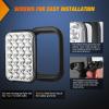 imageNilight Trailer Tail Light 2PCS 6Inch Oval 23 LED Red Amber Chrome Frame Marker Clearance Stop Brake Turn Signal Running Taillight IP67 Waterproof for Trailer Truck Pickup Camper RV2Pcs White 24Led Lights 5x3Inch