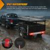 imageNilight Trailer Tail Light 2PCS 6Inch Oval 23 LED Red Amber Chrome Frame Marker Clearance Stop Brake Turn Signal Running Taillight IP67 Waterproof for Trailer Truck Pickup Camper RV2Pcs Red 24Led Lights 5x3Inch