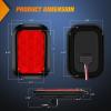 imageNilight Trailer Tail Light 2PCS 6Inch Oval 23 LED Red Amber Chrome Frame Marker Clearance Stop Brake Turn Signal Running Taillight IP67 Waterproof for Trailer Truck Pickup Camper RV2Pcs Red 10Led Lights 5x3Inch