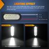 imageNilight Trailer Tail Light 2PCS 6Inch Oval 23 LED Red Amber Chrome Frame Marker Clearance Stop Brake Turn Signal Running Taillight IP67 Waterproof for Trailer Truck Pickup Camper RV2Pcs White 24Led Lights