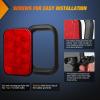 imageNilight Trailer Tail Light 2PCS 6Inch Oval 23 LED Red Amber Chrome Frame Marker Clearance Stop Brake Turn Signal Running Taillight IP67 Waterproof for Trailer Truck Pickup Camper RV2Pcs Red 10Led Lights 5x3Inch
