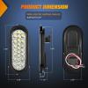 imageNilight Trailer Tail Light 2PCS 6Inch Oval 23 LED Red Amber Chrome Frame Marker Clearance Stop Brake Turn Signal Running Taillight IP67 Waterproof for Trailer Truck Pickup Camper RV2Pcs White 24Led Lights
