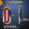 imageNilight Trailer Tail Light 2PCS 6Inch Oval 23 LED Red Amber Chrome Frame Marker Clearance Stop Brake Turn Signal Running Taillight IP67 Waterproof for Trailer Truck Pickup Camper RV2Pcs Red White Screws 23Led Lights