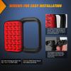 imageNilight Trailer Tail Light 2PCS 6Inch Oval 23 LED Red Amber Chrome Frame Marker Clearance Stop Brake Turn Signal Running Taillight IP67 Waterproof for Trailer Truck Pickup Camper RV4Pcs Red 24Led Lights 5x3Inch