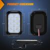 imageNilight Trailer Tail Light 2PCS 6Inch Oval 23 LED Red Amber Chrome Frame Marker Clearance Stop Brake Turn Signal Running Taillight IP67 Waterproof for Trailer Truck Pickup Camper RV2Pcs White 10Led Lights 5x3Inch