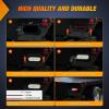 imageNilight Trailer Tail Light 2PCS 6Inch Oval 23 LED Red Amber Chrome Frame Marker Clearance Stop Brake Turn Signal Running Taillight IP67 Waterproof for Trailer Truck Pickup Camper RV2Pcs Red White 24Led Strobe Lights