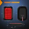 imageNilight Trailer Tail Light 2PCS 6Inch Oval 23 LED Red Amber Chrome Frame Marker Clearance Stop Brake Turn Signal Running Taillight IP67 Waterproof for Trailer Truck Pickup Camper RV2Pcs Red 24Led Lights 5x3Inch