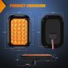 imageNilight Trailer Tail Light 2PCS 6Inch Oval 23 LED Red Amber Chrome Frame Marker Clearance Stop Brake Turn Signal Running Taillight IP67 Waterproof for Trailer Truck Pickup Camper RV2Pcs Amber 24Led Lights 5x3Inch
