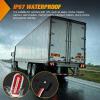 imageNilight Trailer Tail Light 2PCS 6Inch Oval 23 LED Red Amber Chrome Frame Marker Clearance Stop Brake Turn Signal Running Taillight IP67 Waterproof for Trailer Truck Pickup Camper RV2Pcs Red White Screws 23Led Lights