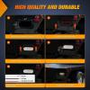 imageNilight Trailer Tail Light 2PCS 6Inch Oval 23 LED Red Amber Chrome Frame Marker Clearance Stop Brake Turn Signal Running Taillight IP67 Waterproof for Trailer Truck Pickup Camper RV2Pcs Amber Green 24Led Strobe Lights