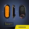 imageNilight Trailer Tail Light 2PCS 6Inch Oval 23 LED Red Amber Chrome Frame Marker Clearance Stop Brake Turn Signal Running Taillight IP67 Waterproof for Trailer Truck Pickup Camper RV2Pcs Amber 10Led Lights