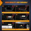 imageNilight Trailer Tail Light 2PCS 6Inch Oval 23 LED Red Amber Chrome Frame Marker Clearance Stop Brake Turn Signal Running Taillight IP67 Waterproof for Trailer Truck Pickup Camper RV2Pcs Amber White 24Led Strobe Lights