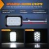 imageNilight Trailer Tail Light 2PCS 6Inch Oval 23 LED Red Amber Chrome Frame Marker Clearance Stop Brake Turn Signal Running Taillight IP67 Waterproof for Trailer Truck Pickup Camper RV2Pcs White 10Led Lights 5x3Inch