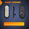 imageNilight Trailer Tail Light 2PCS 6Inch Oval 23 LED Red Amber Chrome Frame Marker Clearance Stop Brake Turn Signal Running Taillight IP67 Waterproof for Trailer Truck Pickup Camper RV2Pcs Red White 24Led Strobe Lights