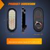 imageNilight Trailer Tail Light 2PCS 6Inch Oval 23 LED Red Amber Chrome Frame Marker Clearance Stop Brake Turn Signal Running Taillight IP67 Waterproof for Trailer Truck Pickup Camper RV2Pcs Amber White 24Led Strobe Lights