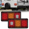 Red Amber White Triple Tail Light 36LED 2PCS