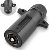 imageNilight 7 Way to 4Way Flat Blade Trailer Adapter Waterproof Rugged Nylon Housing 7 Pin to 4pin Wiring ConnectorTraditional 7 Way