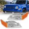 imageNilight JK Side Marker Light 8LED Smoked Lens Amber Front Fender Indicator Turn Signals Lights IP67 Waterproof Clearance Lamp Compatible with 20072017 Wrangler JKUAmber