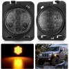 imageNilight JK Side Marker Light 8LED Smoked Lens Amber Front Fender Indicator Turn Signals Lights IP67 Waterproof Clearance Lamp Compatible with 20072017 Wrangler JKUJK 20072017 Side Marker Light