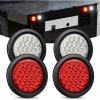 Red/White 4pcs 24Led