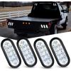 imageNilight Trailer Tail Light 2PCS 59Inch Teardrop 35 LED Amber Chrome Bezel Marker Clearance Brake Turn Signal Running Taillight IP67 Waterproof for Trailer Truck Pickup Camper RVWhite