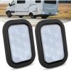 2Pcs White 10Led Lights 5x3Inch