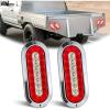 2Pcs Red White Screws 23Led Lights