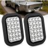 2Pcs White 24Led Lights 5x3Inch