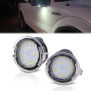 imageNilight 2PCS LED Side Mirror Puddle Lights Compatible with 20072020 Toyota Tundra 20082020 Toyota Sequoia 6000K WhiteWhiteFord EdgeExpeditionExplorer